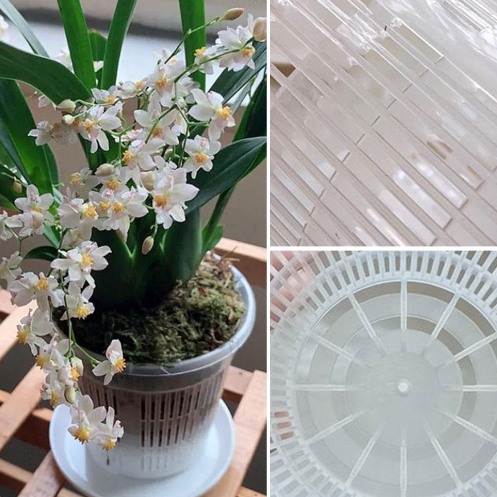 Aloe Vera Pot - กระถางตาข่ายควบคุมราก โปร่งใส สำหรับปลูกดอกไม้ ระบายอากาศได้ดี มีรูระบายน้ำ กระถางกล้วยไม้