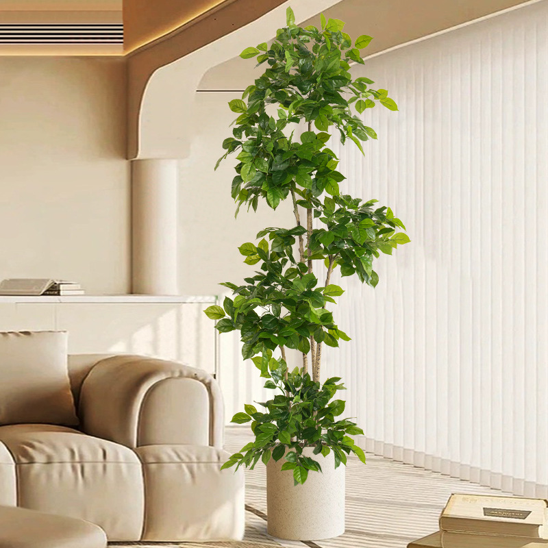 Dracaena Marginata - 2-78in ขนาดใหญ่พืชปลอมประดิษฐ์ Happy tree พลาสติก Radermachera