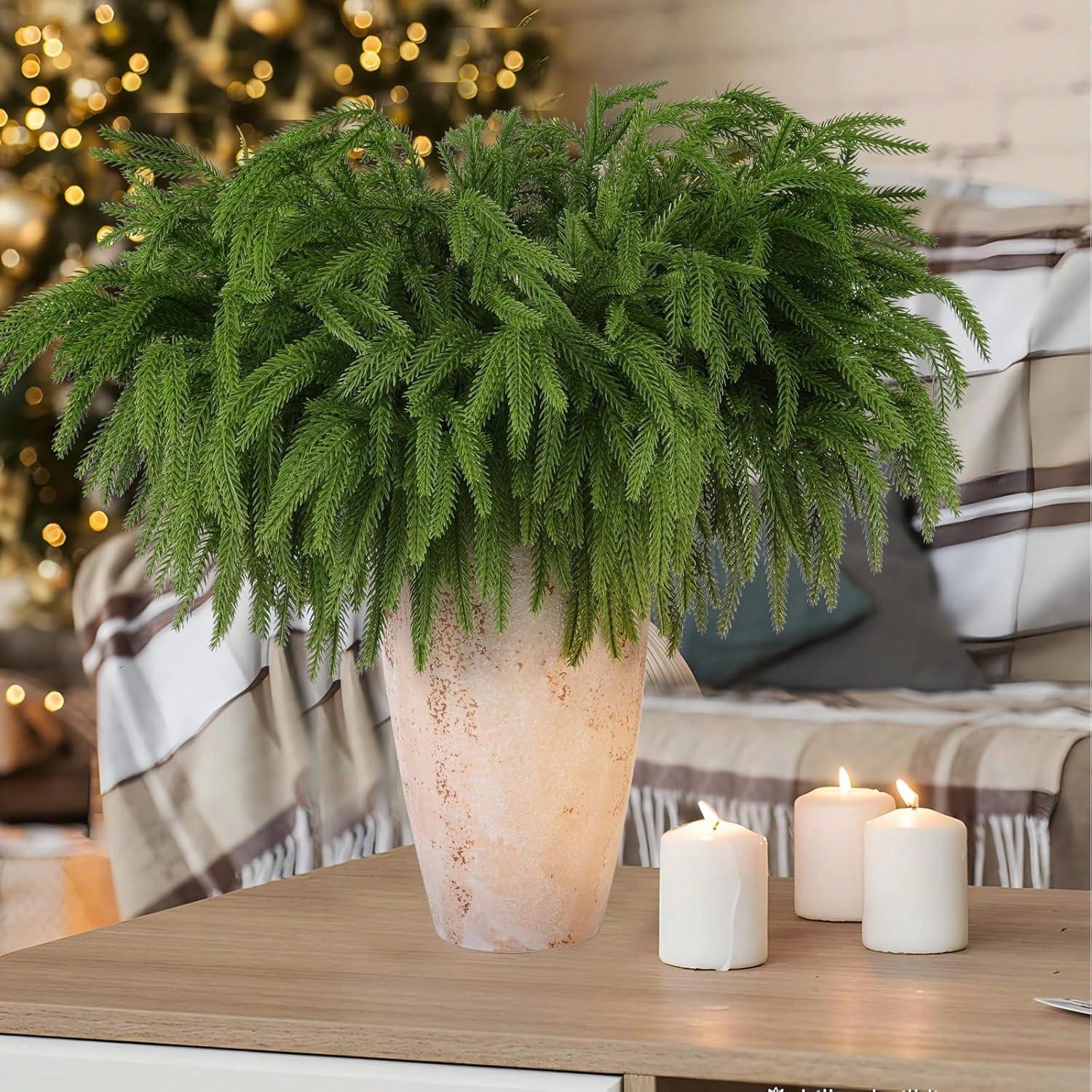 Dracaena Marginata - คริสต์มาส Norfolk สาขาที่สมจริง Pine Norfolk ลําต้น