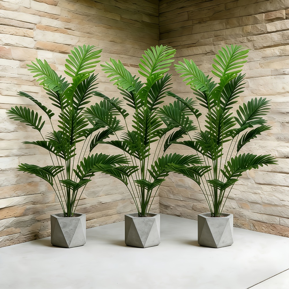 Dracaena Marginata - ต้นปาล์มประดิษฐ์ขนาดใหญ่ 65-128 ซม. ใบไม้สีเขียวเขตร้อน ต้นไม้ปลอม พลาสติก