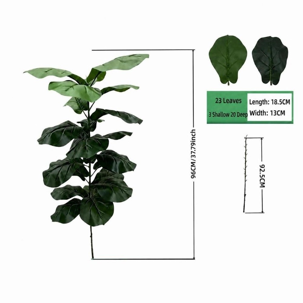 Ficus Lyrata Tree - 9/15/23 ใบไม้ประดิษฐ์ ต้นไทรลีราตา ขนาดใหญ่ สีเขียว ต้นปาล์มปลอม