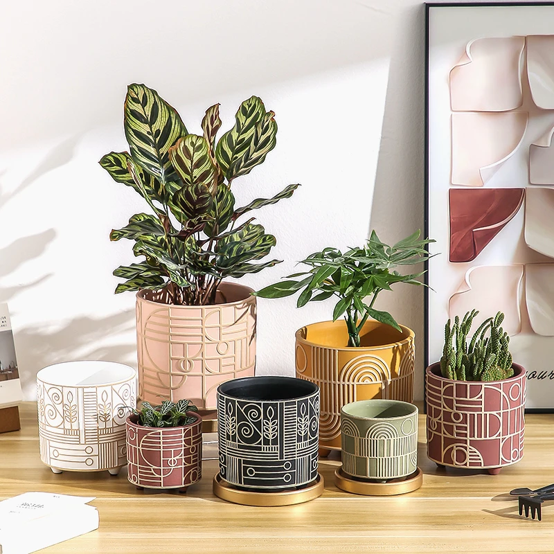 Simple ทรงกระบอกเซรามิคดอกไม้ห - Aloe Vera Pot บทวิจารณ์และราคา